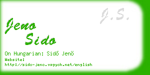 jeno sido business card